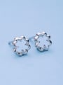 thumb 925 Silver Exquisite Flower Shaped stud Earring 3