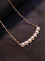 thumb Alloy Imitation-gold Plated Fashion Artificial Pearls Three Pieces Jewelry Set 2