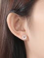thumb 925 Sterling Silver  Simplistic Heart Stud Earrings 1