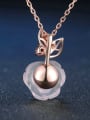 thumb Beautiful Flower Shaped Pendant with Rose Gold Plated 3