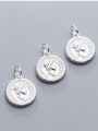 thumb 925 Sterling Silver With Silver Plated Classic Round Portrait Charms 2