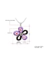 thumb Purple Flower Shaped Polymer Clay Three Pieces Jewelry Set 2