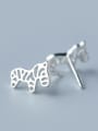 thumb 925 Sterling Silver With Platinum Plated Cute Animal Stud Earrings 1