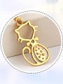 thumb Copper Alloy 18K Gold Plated Fashion Kitty Zircon Necklace 1