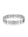 thumb Fashion Titanium Smooth Men Bracelet 0