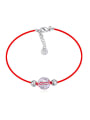 thumb Simple White austrian Crystal Beads Red Rope Bracelet 0