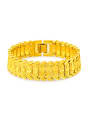 thumb Luxury 24K Gold Plated Geometric Shaped Copper Bracelet 0
