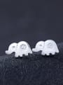 thumb Lovely Small Matt Elephant Stud Earrings 2