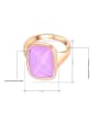 thumb Pink Rose Gold Plated Square Austria Crystal Two Pieces Jewelry Set 1