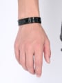 thumb Personality Black Gun Plated Stainless Steel Bracelet 1