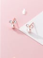 thumb 925 Sterling Silver With Rose Gold Plated Delicate Bowknot Stud Earrings 1