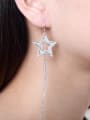 thumb Simple Slim Lines Hollow Star Earrings 1