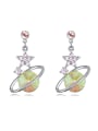 thumb Fashion Cubic austrian Crystals Star Alloy Earrings 1