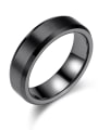 thumb Stainless Steel With Black Gun Plated Simplistic Geometric Rings 0