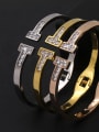 thumb Exquisite H Shaped Simple Style Opening Bangle 1