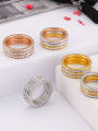 thumb Stainless Steel With Rhinestone Trendy Band Rings 1