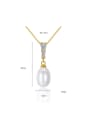thumb Sterling Silver 8-9mm Freshwater Pearl Pendant Necklace 3