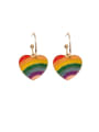 thumb Alloy With Rose Gold Plated Fashion Rainbow Heart Shaped Flower  Drop Earrings 0