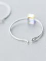 thumb S925 silver sweet sugar round hoop earring  simplicity and individuality 2