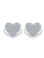 thumb Fashion S925 Silver Heart Stud Earrings 0