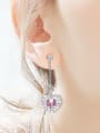 thumb Fashion Heart austrian Crystals-covered 925 Silver Stud Earrings 1