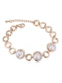 thumb Fashion Champagne Gold Plated Imitation Pearls Alloy Bracelet 0