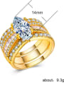thumb Copper With 18k Gold Plated  Cubic Zirconia Trendy Cocktail Rings 3