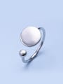 thumb Personality Round Shaped Silver Ring 0