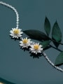thumb 925 Sterling Silver With Platinum Plated Cute Flower Necklaces 3