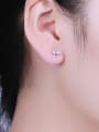 thumb All-match Bowknlt Shaped Silver stud Earring 1