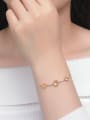thumb Natural Yellow Crystal Rose Gold Plated Bracelet 1