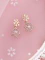 thumb Alloy With Imitation Gold Plated Simplistic Snowflake  Drop Earrings 1
