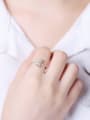 thumb Fashion Triangle Zircons Korean Style Opening Ring 1