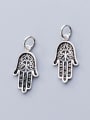 thumb 925 Sterling Silver With Antique Silver Plated Fashion Irregular Charms 2