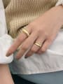 thumb 925 Sterling Silver With Gold Plated Vintage Multi-loop Winding Free Size Rings 2