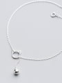 thumb 925 Sterling Silver With Platinum Plated Cute Cat Bell Anklets 1