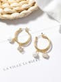 thumb Alloy With Gold Plated Fashion Metal Ball Imitation Pearl Drop Earrings 1