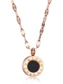 thumb Stainless Steel With Rose Gold Plated Fashion Round Necklaces 0