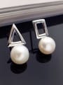 thumb Freshwater Pearl Asymmetrical stud Earring 0