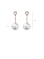thumb Alloy With Rose Gold Plated Simplistic Round Drop Earrings 2