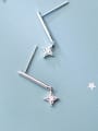 thumb Zircon Star Earrings of sterling silver meteors 0