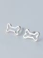 thumb S925 Silver Cute Hollowed- Out Bone Studs stud Earring 0