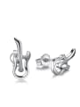 thumb Sweetly Guitar Shaped Women Stud Earrings 0