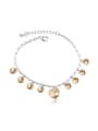 thumb Simple Round Heart austrian Crystals Alloy Anklet 1