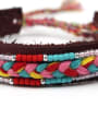 thumb Retro Style Colorful Woven Leather Rope Bracelet 2