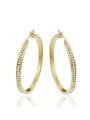 thumb Exquisite Gold Plated Geometric Shaped Rhinestones Drop Earrings 0
