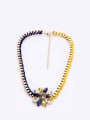 thumb Colorful Knitting Flower Alloy Necklace 1