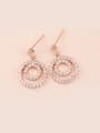 thumb Double Ring AAA Corundum Zircon Simple High-quality drop earring 3