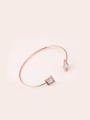 thumb Rose Gold Plated Simple Style Opening Bangle 1