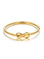 thumb Fashionable Gold Plated Number Eight Shaped Titanium Bangle 0